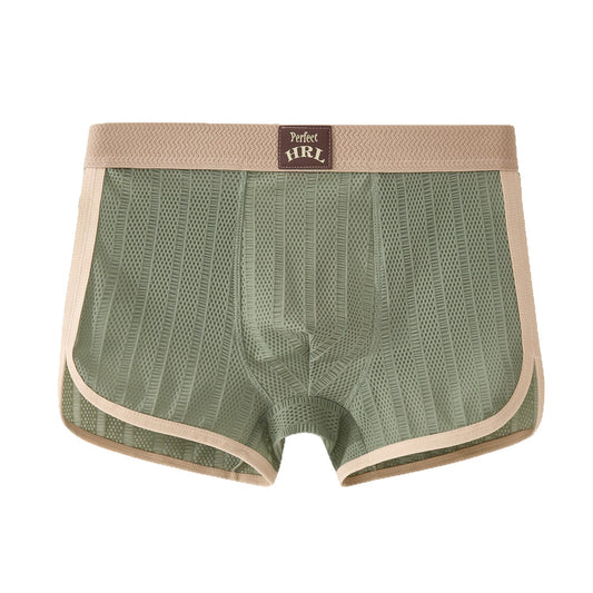 Premium Breathable Ice Silk Boxer Briefs for Men – Ultra Soft Mesh Cooling Underwear