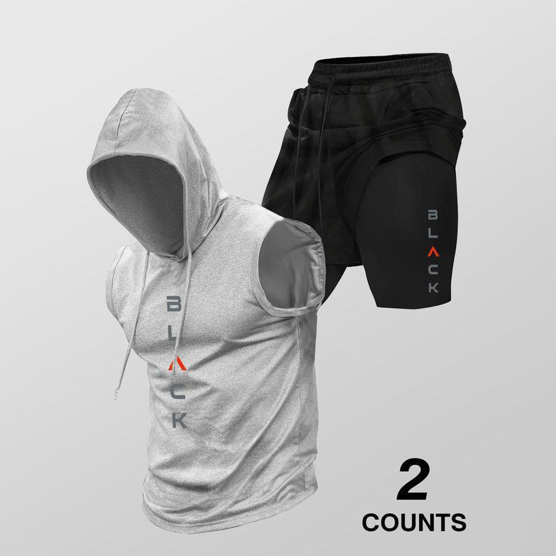 ποΈβ50% OFF NOW! πͺ Menβs Sleeveless Hoodie & Shorts Set β Athletic & Casual Fit β Breathable & Quick-Dry ποΈββοΈ