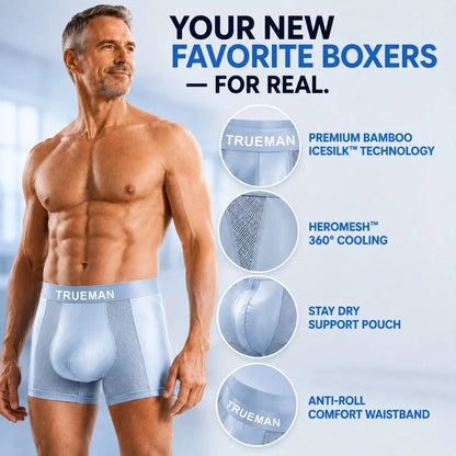 2026 HOT SALE🔥【Buy 3 Get 2 Free】Premium Leakproof Bamboo IceSilk Boxer