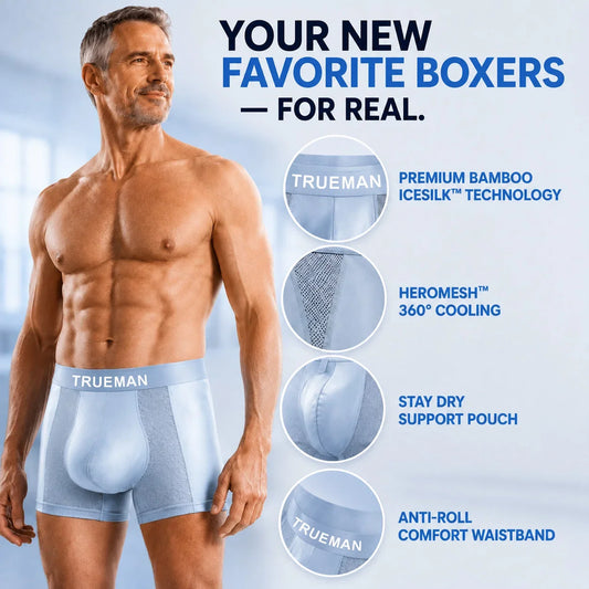 2026 HOT SALE🔥【Buy 3 Get 2 Free】Premium Leakproof Bamboo IceSilk Boxer