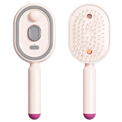 Electric Spray Air Cushion Massage Comb – Self-Cleaning Anti-Tangle Essential Oil Mist Hair Care Comb