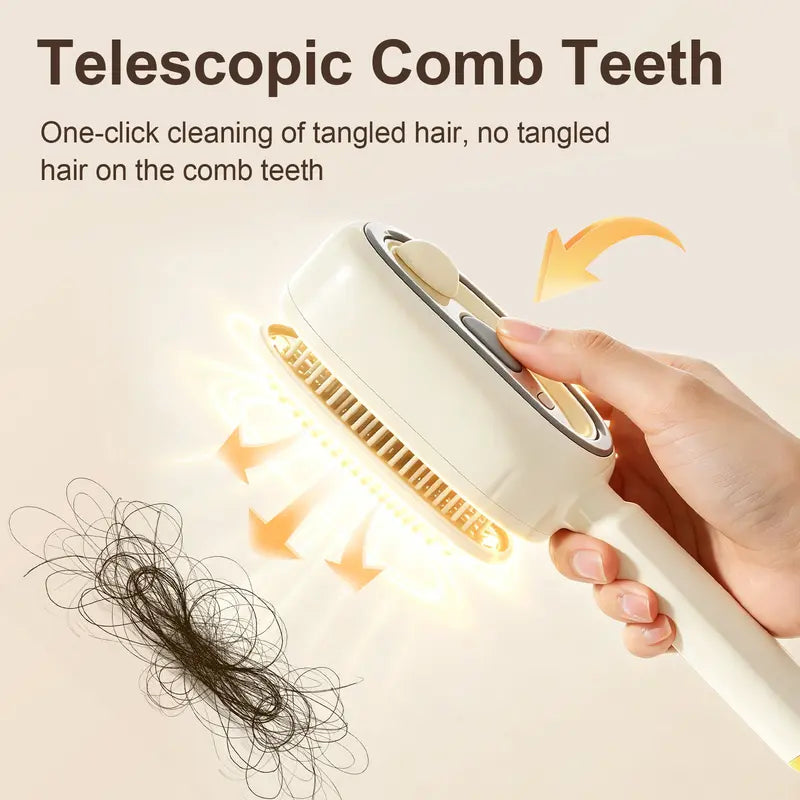 Electric Spray Air Cushion Massage Comb – Self-Cleaning Anti-Tangle Essential Oil Mist Hair Care Comb