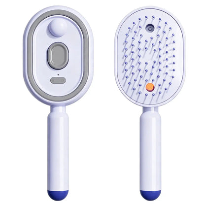 Electric Spray Air Cushion Massage Comb – Self-Cleaning Anti-Tangle Essential Oil Mist Hair Care Comb