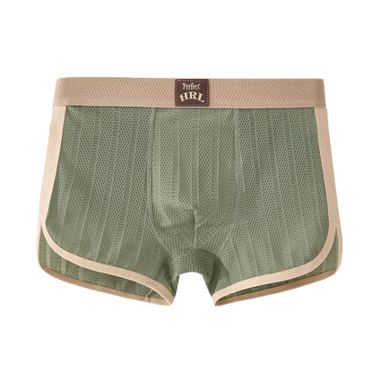 Premium Breathable Ice Silk Boxer Briefs for Men – Ultra Soft Mesh Cooling Underwear