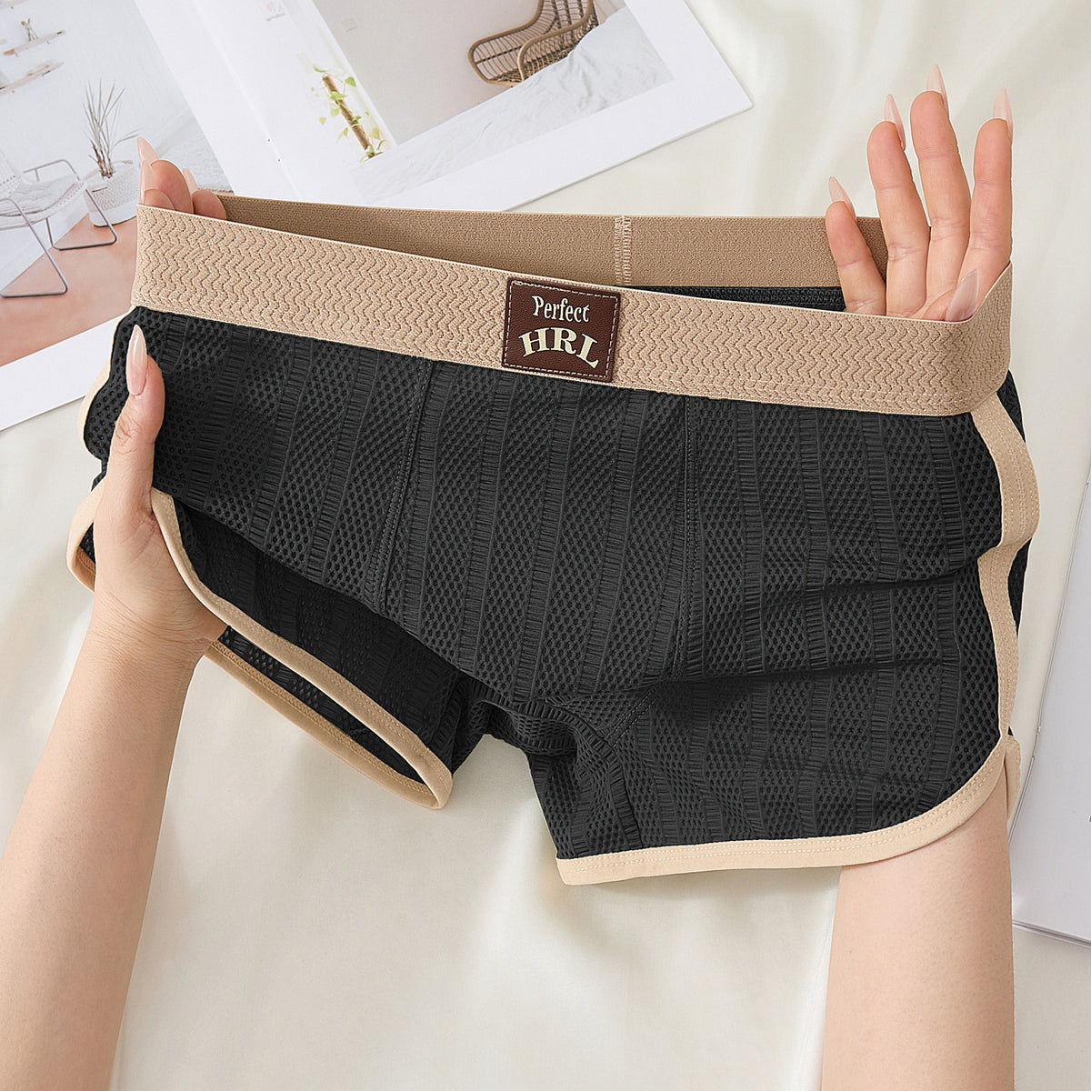 Premium Breathable Ice Silk Boxer Briefs for Men – Ultra Soft Mesh Cooling Underwear
