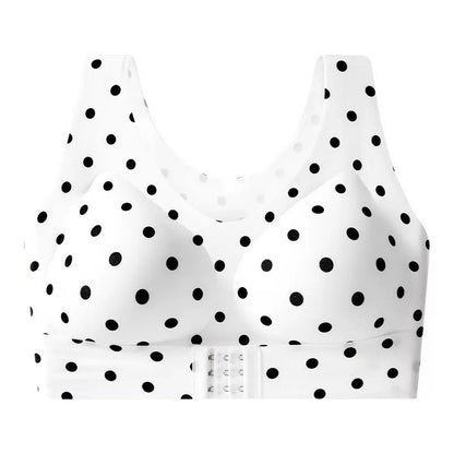 Cross Back Front Closure Wireless Posture Support Bra