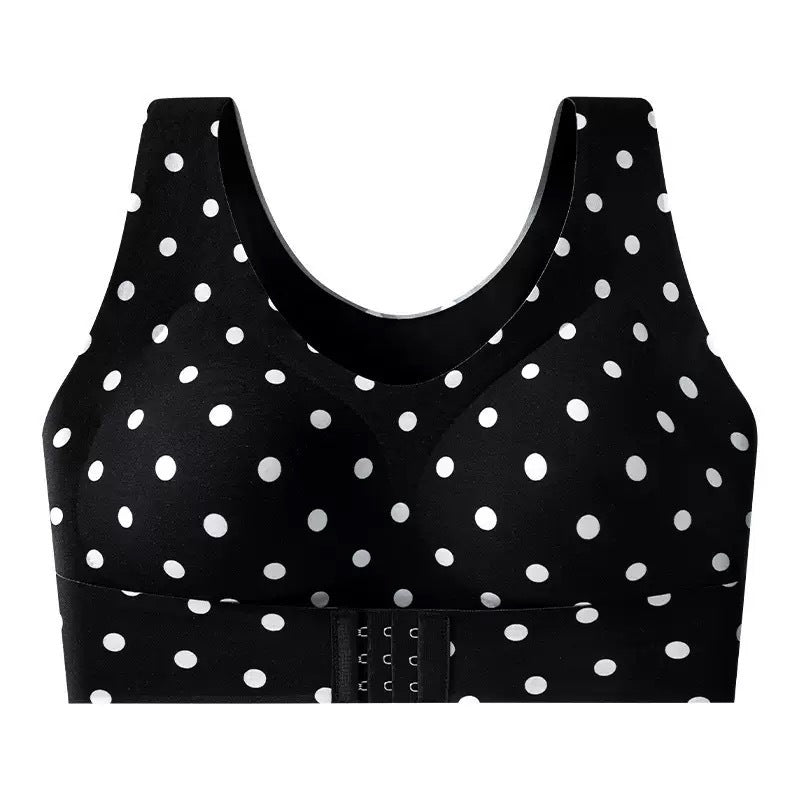 Cross Back Front Closure Wireless Posture Support Bra