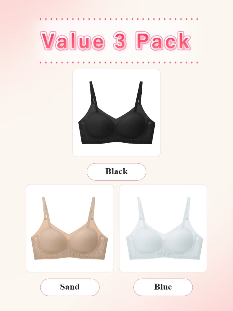 BEAUTYANDBODY Breathable Seamless Bra Sweat-free Cooling Fabric, Wireless Lift Support & Invisible Smooth Fit