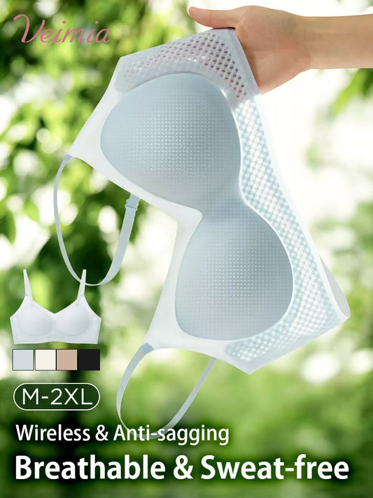 BEAUTYANDBODY Breathable Seamless Bra Sweat-free Cooling Fabric, Wireless Lift Support & Invisible Smooth Fit