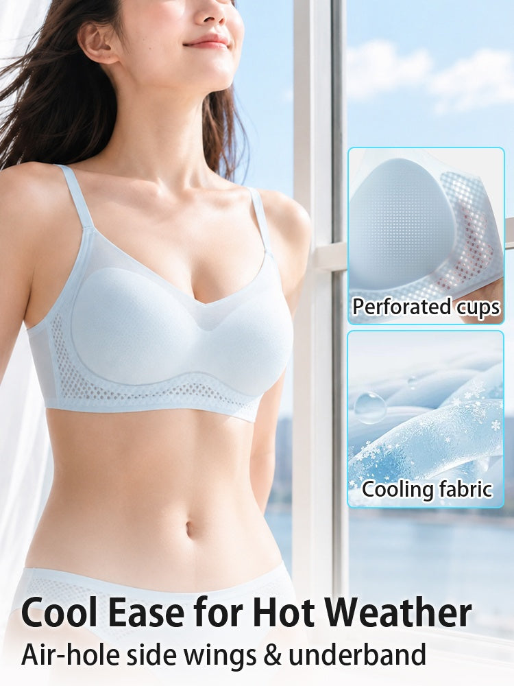 BEAUTYANDBODY Breathable Seamless Bra Sweat-free Cooling Fabric, Wireless Lift Support & Invisible Smooth Fit