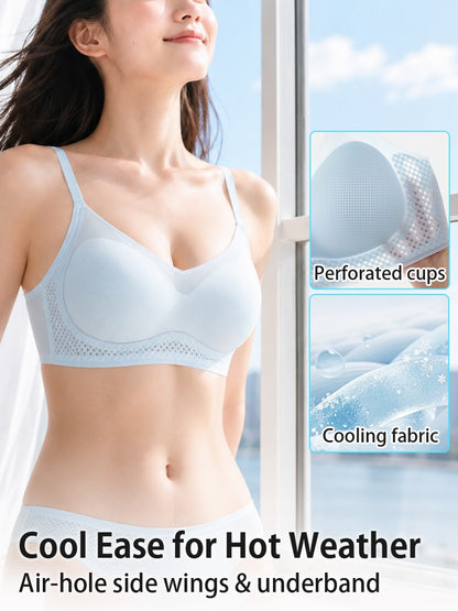BEAUTYANDBODY Breathable Seamless Bra Sweat-free Cooling Fabric, Wireless Lift Support & Invisible Smooth Fit