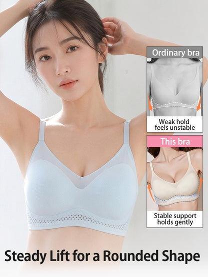 BEAUTYANDBODY Breathable Seamless Bra Sweat-free Cooling Fabric, Wireless Lift Support & Invisible Smooth Fit