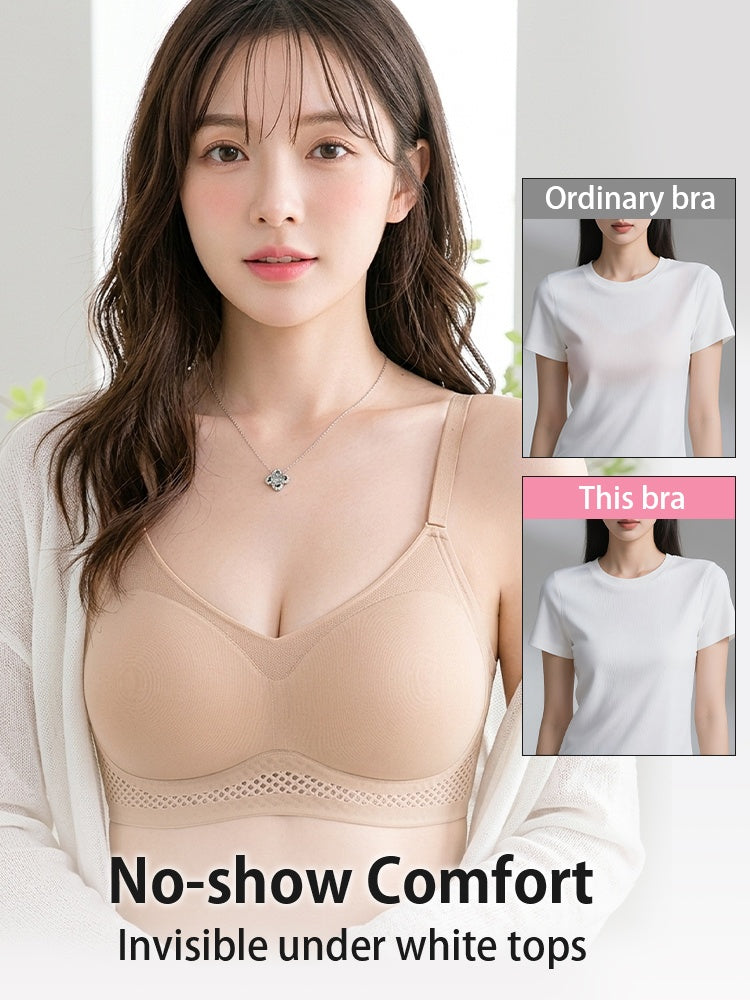 BEAUTYANDBODY Breathable Seamless Bra Sweat-free Cooling Fabric, Wireless Lift Support & Invisible Smooth Fit