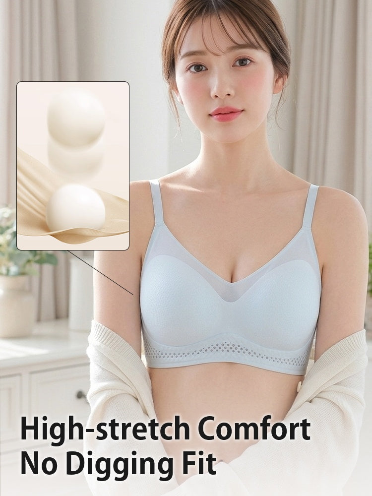 BEAUTYANDBODY Breathable Seamless Bra Sweat-free Cooling Fabric, Wireless Lift Support & Invisible Smooth Fit