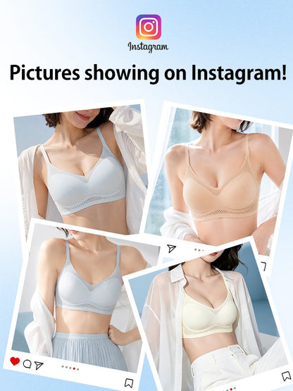BEAUTYANDBODY Breathable Seamless Bra Sweat-free Cooling Fabric, Wireless Lift Support & Invisible Smooth Fit