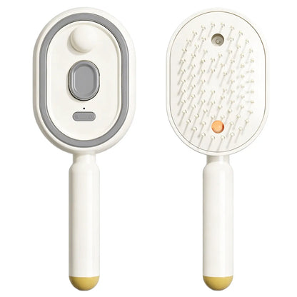 Electric Spray Air Cushion Massage Comb – Self-Cleaning Anti-Tangle Essential Oil Mist Hair Care Comb